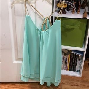 Cute teal tank top